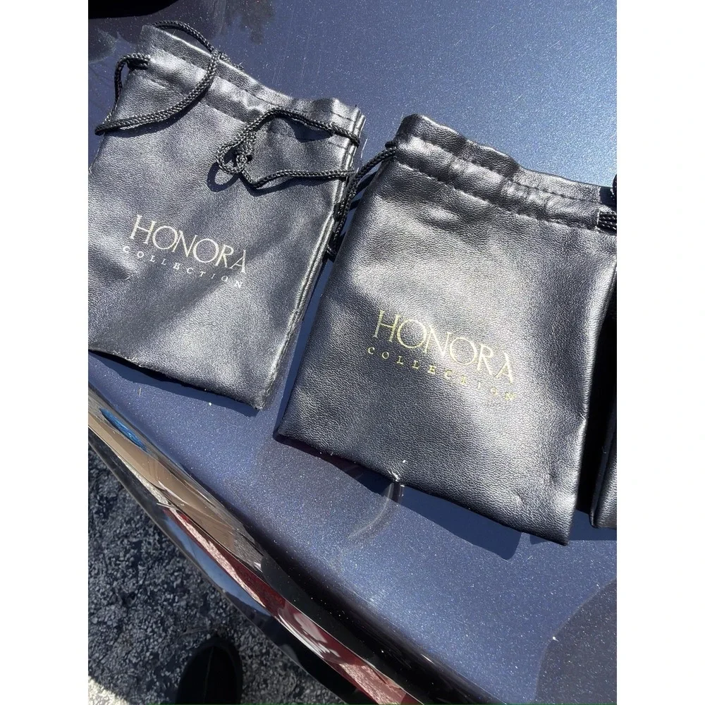 Lot 3‎ Honora Collection Jewelry Pouches Black Drawstring Storage Bags